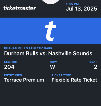 Durham Bulls vs. Nashville Sounds