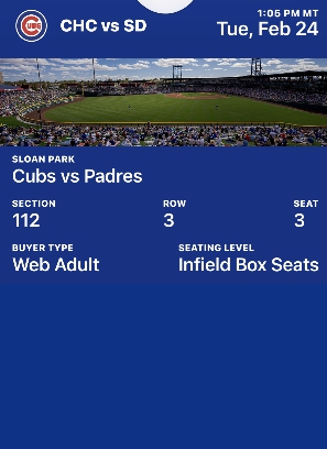 Chicago Cubs vs. San Diego Padres