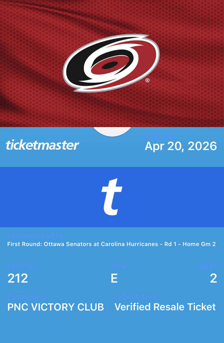 Carolina Hurricanes vs. Ottawa Senators