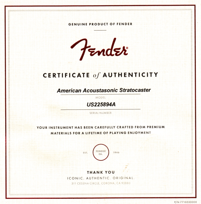 Fender American Acoustasonic Stratocaster Acoustic-Electric