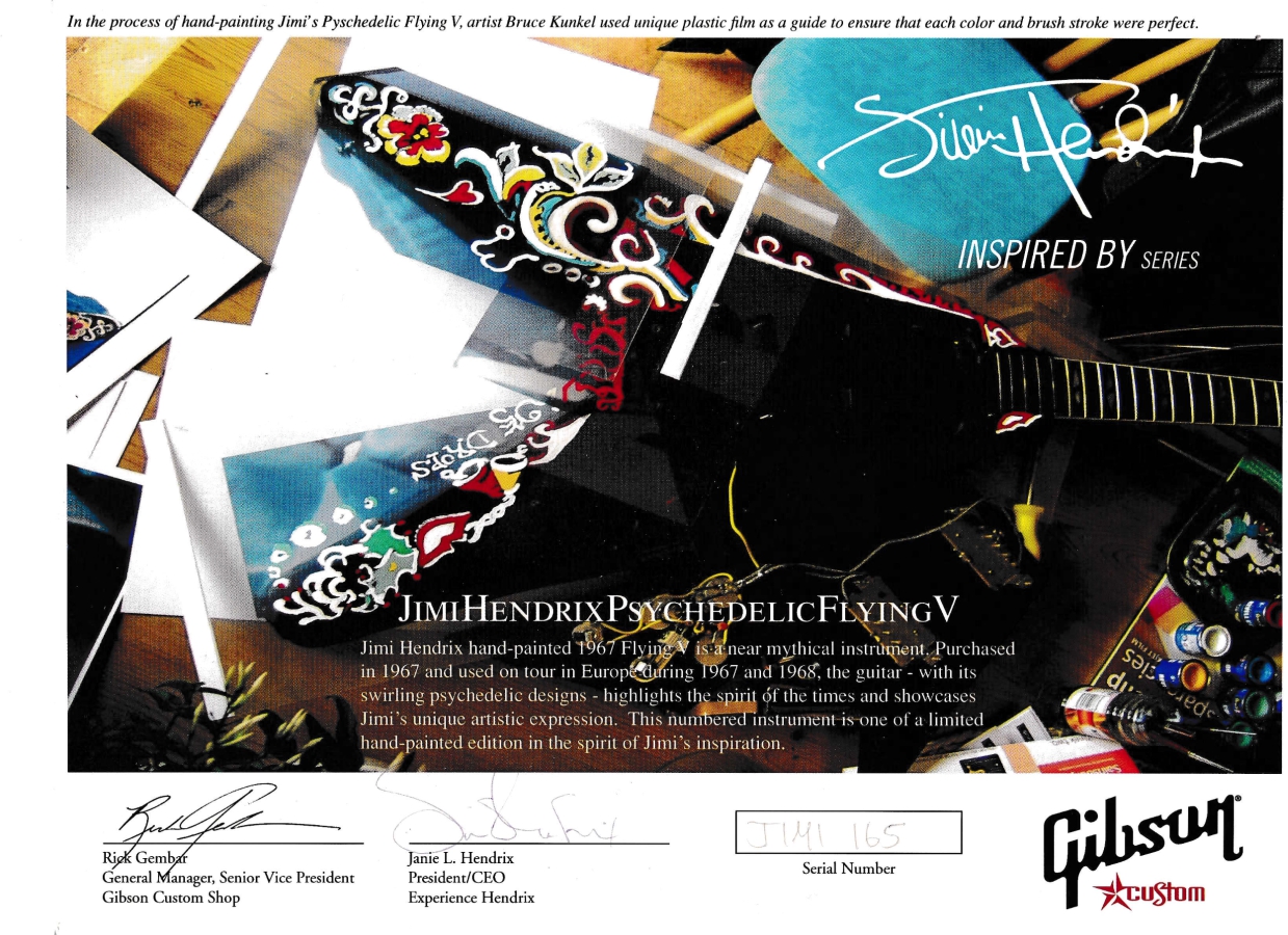 Gibson Custom Shop Jimi Hendrix Psychedelic Flying V