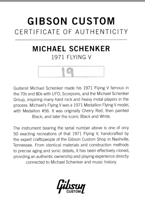 Gibson Limited Edition Michael Schenker Flying V