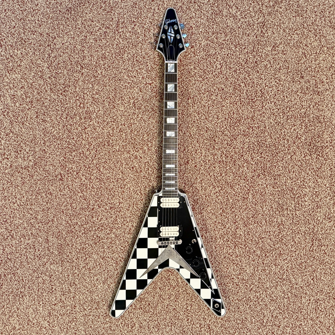 Gibson Custom Flying V Stinger Checkerboard