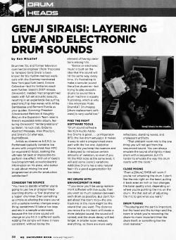 Drum Heads: Genji Siraisi: Layering Live And Electronic Drum Sounds