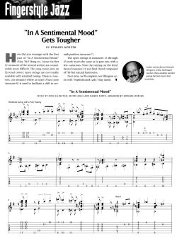 Fingerstyle Jazz: "In A Sentimental Mood" Gets Tougher