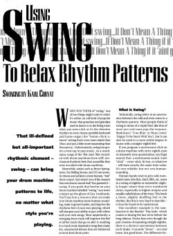 Using Swing To Relax Rhythm Patterns