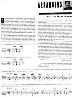 Arranging: Give The Drummer Some