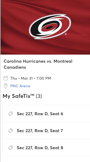 Carolina Hurricanes vs. Montreal Canadiens