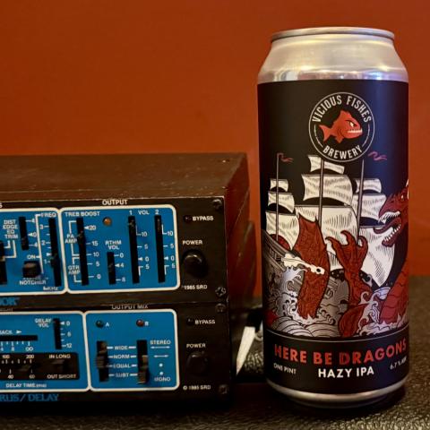 Vicious Fishes Brewery Here Be Dragons Hazy IPA (16 oz)