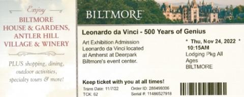 Biltmore: Leonardo da Vinci - 500 Years of Genius