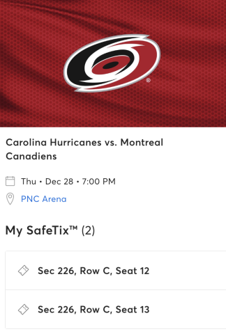 Carolina Hurricanes vs. Montreal Canadiens