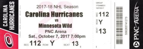 Carolina Hurricanes vs. Minnesota Wild