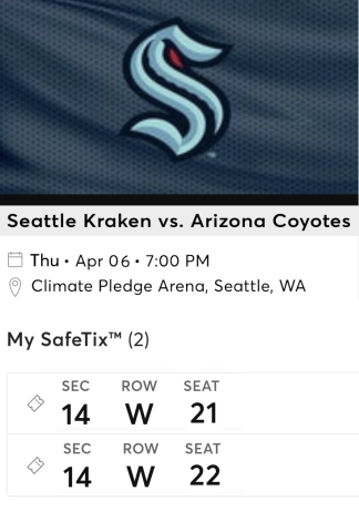 Seattle Kraken vs. Arizona Coyotes