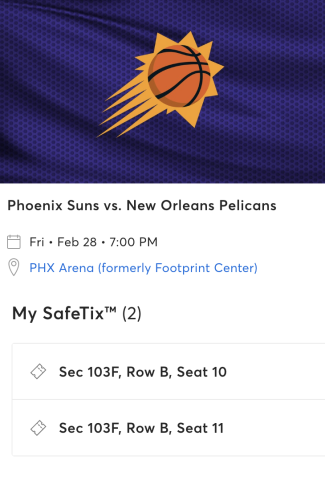 Phoenix Suns vs. New Orleans Pelicans