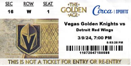 Vegas Golden Knights vs. Detroit Red Wings